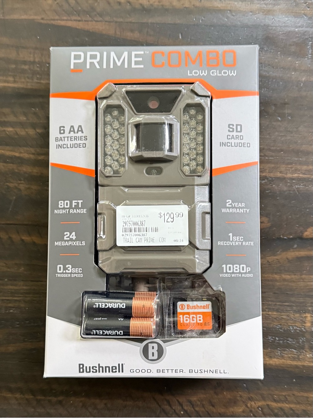 Bushnell 24MP Prime Combo Low Glow Trail Camera 1080p 80’ Night Range High Res